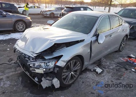 2019 Infiniti Q50 3.0T Sport z USA, uszkodzony, nr VIN JN1EV7AP3KM540288